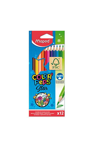 Maped Color'Peps Star Kuru Boya İnce 12'li (183212FC)