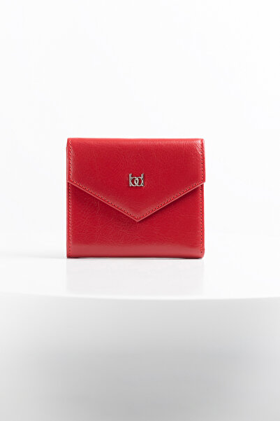 BAYDERİ Sior Women's Leather Wallet Red