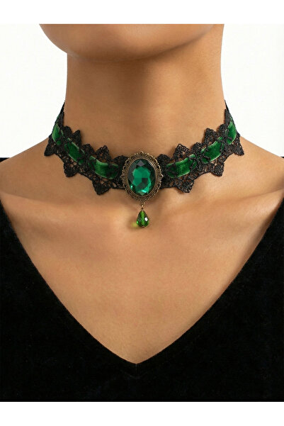Take Two By Styli Lace Choker Necklace