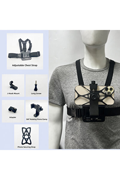 Choice a set Universal Wearable Shooting Mount Adjustable Head Chest Band Sta...