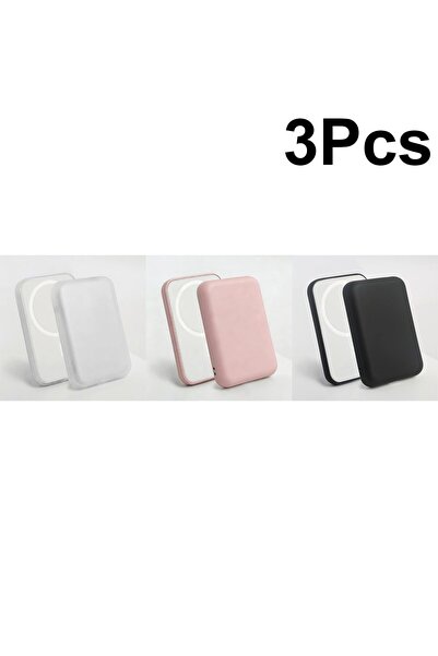 Choice1 3Pcs 3/2/1Pc Magnetic Power Bank Protective Case - Tpu Anti-Drop Prot...
