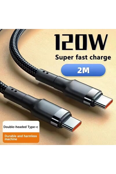 Choice 120W silver 2m 10A Cable 120W Super Fast Charge Cable Type-C To Type-C...