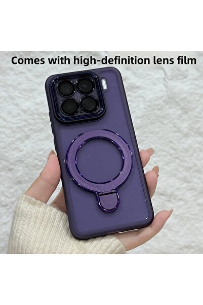 Choice8 Xiaomi 17T Pro PURPLE Luxury Frosted Clear Car Magnetic Stand Silicon...