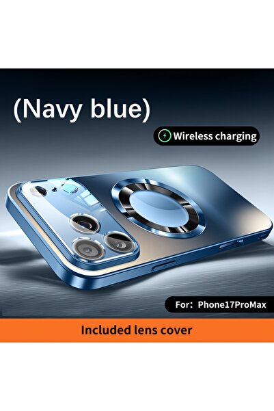 Choice21 iPhone17 Pro Max Blue Luxury titanium metallic matte case For iPhone...