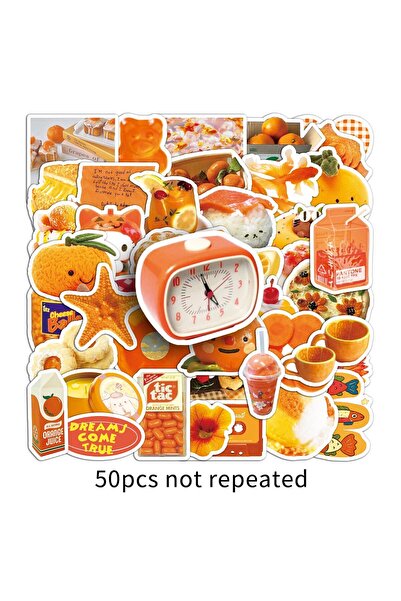 Choice 50pcs 50Pcs Orange INS Style cartoon DIY Decoratio phone Luggage Lapto...