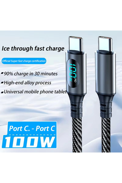 Choice3 2m PD Type-C Ultra-Super Fast Charge Cable 120W USB A To Type C Nylon...