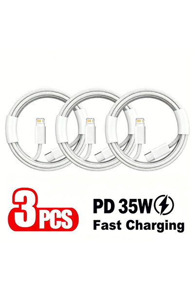 Choice9 1m Gray 3PCS 35W PD Fast Charge Braided Cable For iPhone 11 12 13 14 ...