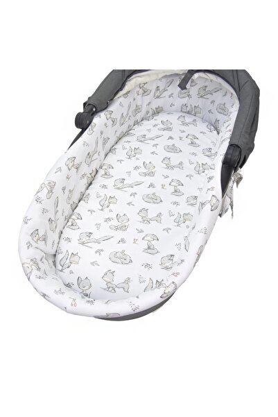 Kersten Set insertie textila pentru landou/cosulet copii Kerstin Foxy Grey, c...