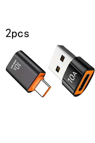 Choice6 2PCS Set 10A USB Type C To USB A Adapter Fast Charging USB 3.0 to Typ...