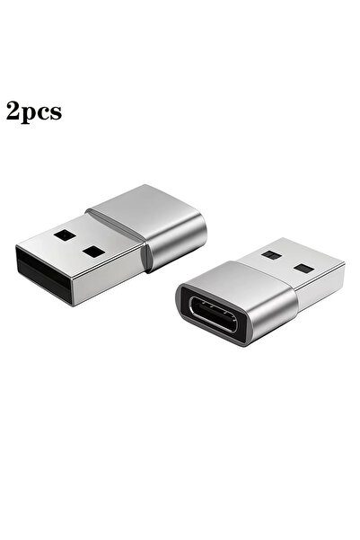 Choice3 Silver(2pcs) USB to USB-C Adapter USB-C Converter USB-C Female to USB...