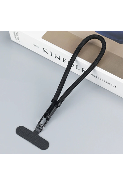 Choice5 black Universal Adjustable Mobile Phone Lanyard Short Wrist Strap wit...