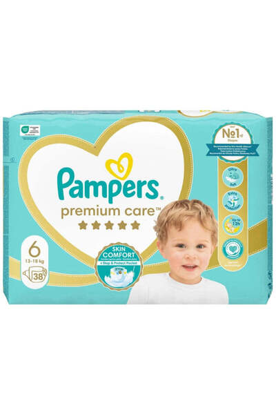 Pampers Πάνες Premium Care Κουτί Τζάμπο (38 τεμάχια) Νο 6