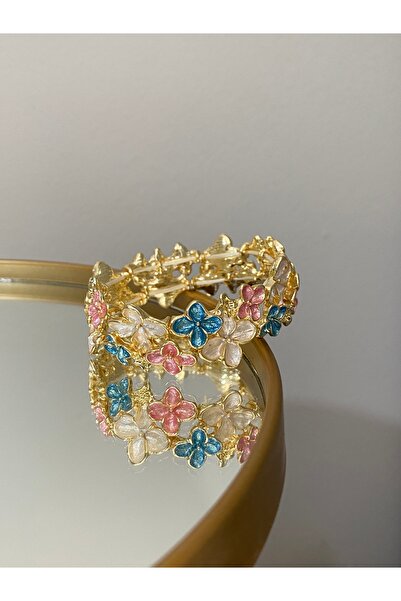 Tılsım Bijuteri Multi-Colored Floral Elastic Cast Bracelet
