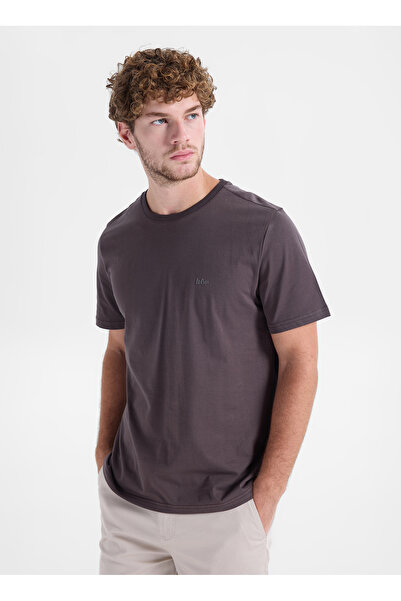 Lee Cooper Kahverengi Erkek Regular Fit Logo Baskılı T-Shirt 262 LCM 242033 L...
