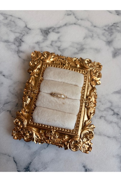 Gold Çelik Taşlı Zarif Earcuff Küpe