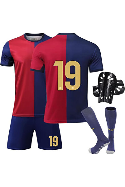 OEM Echipament de fotbal pentru copii 10-11 ani, cu tricou, șort, șosete și p...