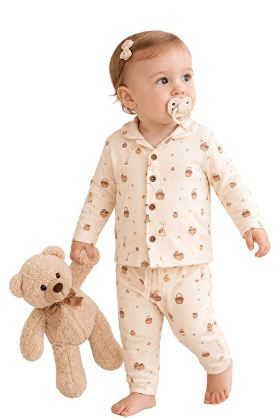 Divonette Unisex Baby Cute Farmer Themed Colorful Fruit Printed Buttoned Comf...
