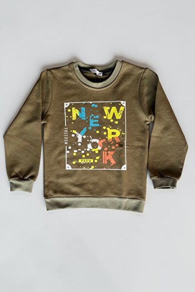 Minik Motion Set of 3 Children's Printed 2-Thread Combed Cotton Sweatshirts