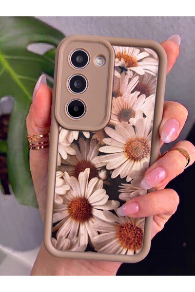 Rivor Tecno Spark 40 Pro Uyumlu Kılıf Kamera Korumalı Vintage Papatya Desenli...