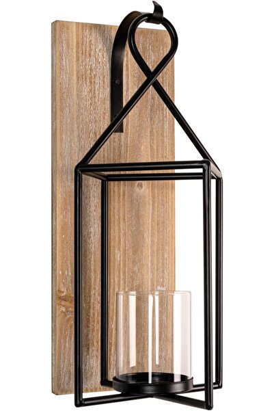 Homemory Wall Candle Sconce, Wood Rustic Candle Holder Decorative Candle Lant...