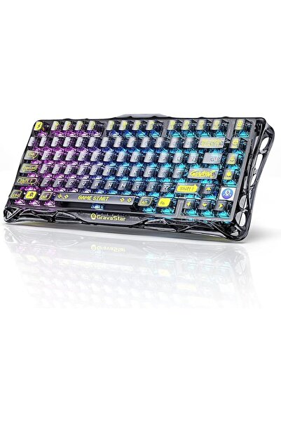 Gravastar Mercury K1 Mechanical Gaming Keyboard (Gradient White) - 75% Layout...