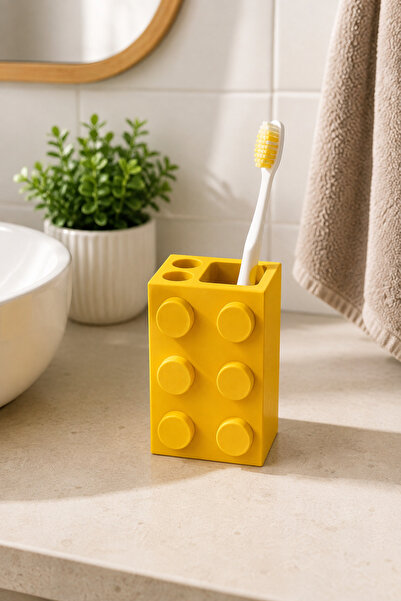 WOWOLAB Blok Tasarımlı Diş Fırçalık Diş Macunu Standı 3D Baskı Organizer