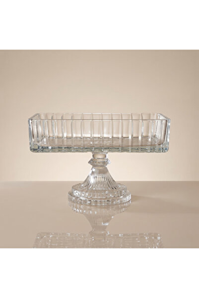 AKDEN STORE Crystal Decor Baton Glass Presentation Bowl - Cookie Presentation...
