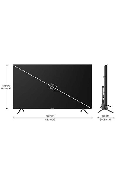 Nikai تلفزيون ذكي LED بشاشة 55 بوصة UHD، نظام WebOS، 60 هرتز، سلسلة بلاتينيوم، جهاز تحكم سحري، تصميم شاشة سينمائية 4K فائقة الدقة HDR، صوت دولبي، تحكم صوتي ذكي، تطبيقات يوتيوب ونتفليكس وشاهد