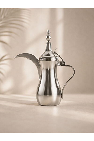 Mony moon Stainless Steel Silver Arabic Coffee Pot for Serving & Entertaining...