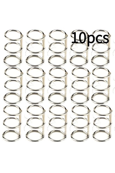 Generic Brand 10pcs/Silvery Metal 3-ring Binder Ring0.8 Inches Inner Diameter...
