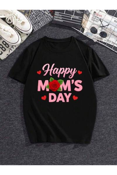 NOURAM Vintage 'Happy Day' Rose Heart T-Shirt - Women's Sentimental Mother's ...
