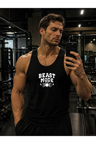 cesita Gym Dumbbell Printed Men's Gym Fitness Athlete Tank Top
