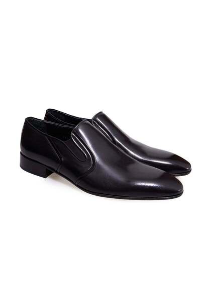 FRANCO CALVANI Brown Laceless Genuine Leather Men's Shoes