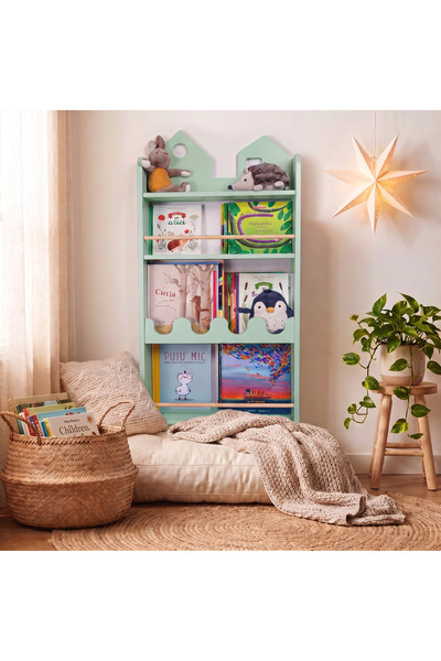 NOOT Bibliotecă pentru copii NESTA - 4 Rafturi - Montaj pe perete