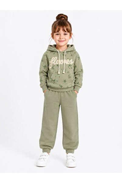 MİDO FLOWER BASKLI KAPŞONLU TAKIM 2-5Y