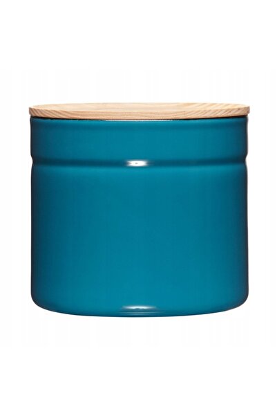 Riess Recipient de bucătărie cu capac din lemn 1.3l Silent Blue AUSTRIA