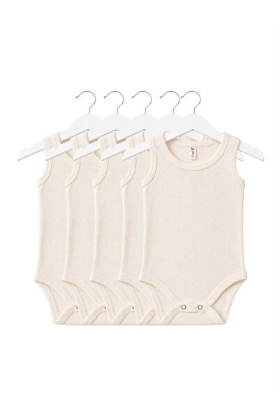 H&C COOLBOY H&C 5-Pack 100% Cotton Patterned Jacquard Sleeveless Baby Bodysuit