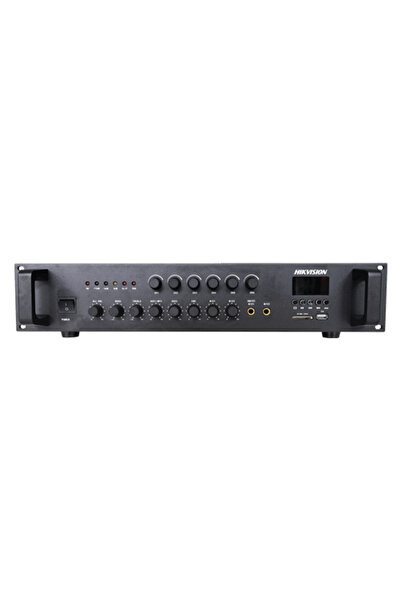 Hikvision Amplificator Analogic, 240W, 6 zone, 2xAUX, EMC IN, 2xMicrofon, Blu...