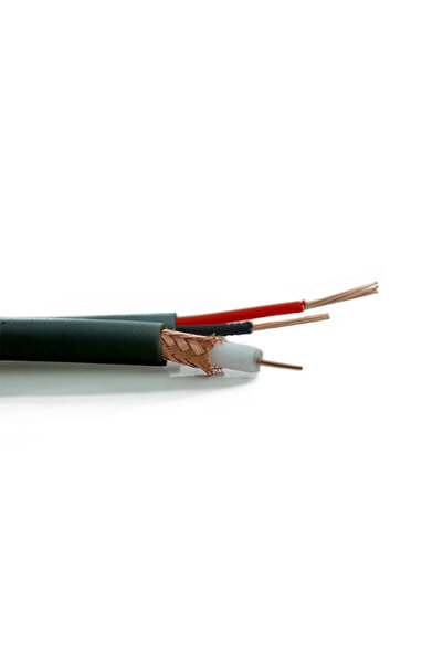 NO BRAND Cablu coaxial de antenă de 100m pentru camere de supraveghere CCTV c...