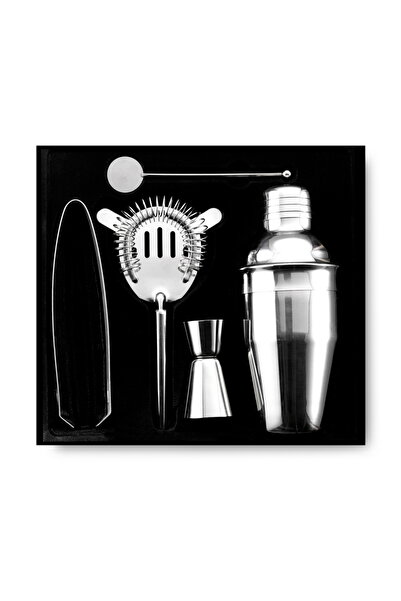 NO BRAND Set shaker pentru cocktailuri, cadou, 5 piese