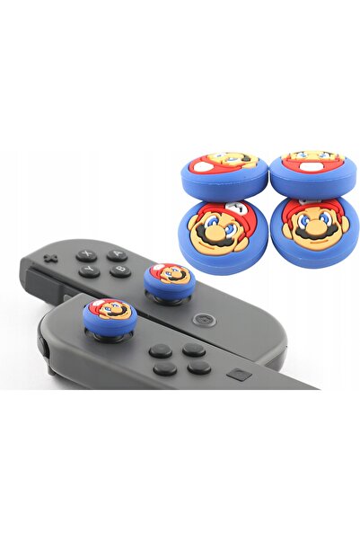 NO BRAND NINTENDO SWITCH OLED LITE SUPER MARIO CAPACE DE CAUCIUC ANALOGICE 4x