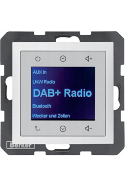 hager B.Kwadrat/B.3/B.7 Radio Touch DAB+ Bluetooth alb mat 30849909