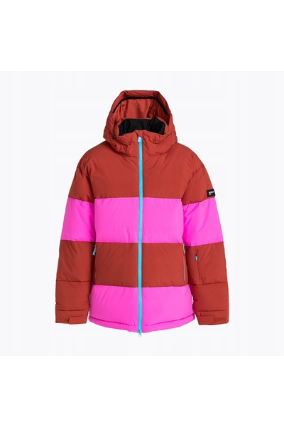 Roxy Geacă de snowboard X Rowley Block Puffer pentru femei, culoare burnt hen...