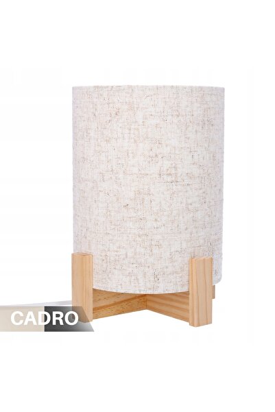 NO BRAND Lampă de noptieră decorativă, bej, 24 cm, cu alimentare la priză.