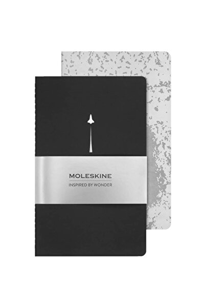 Moleskine Nasa Cahier Notebook Set of 2 Unlined 70 Gr 13X21 cm Cardboard Cover