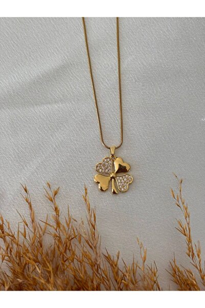 stainless steell Clover Figure Steel Necklace