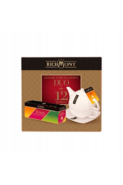 NO BRAND Set cadou Richmont DUO ceainic de 450ml cu ceașcă + 12 ceaiuri asortate