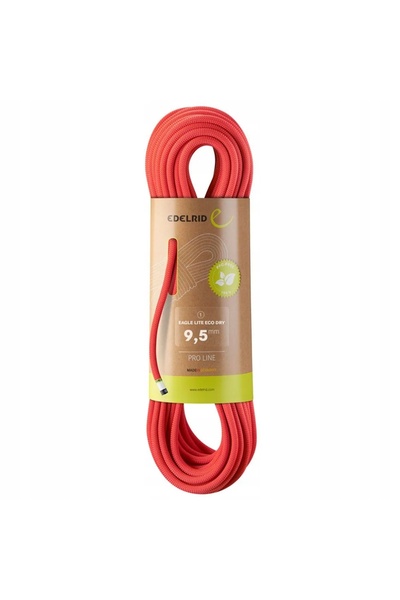 EDELRID Coardă dinamică Eagle Lite Dry 9.5 mm 50 m - neon coral