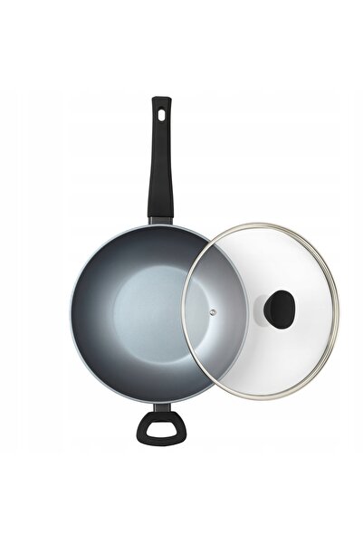 RUSSELL HOBBS Tigaie adâncă cu capac, tip wok, antiaderentă, 28 cm, pentru in...