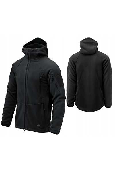 NO BRAND Hanorac fleece bărbătesc Helikon Patriot MK2 hibrid cu glugă Negru M